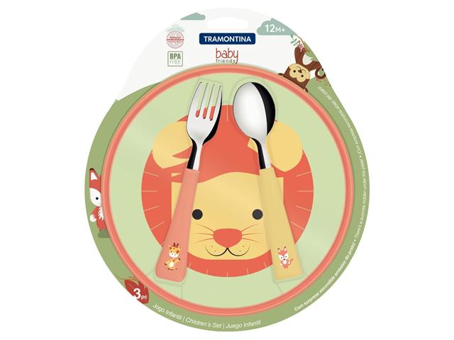 Jogo Infantil Tramontina Baby Friends Colorido 3 Peças - 1