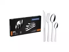 Juego de cubiertos Tramontina 24 pzas Buzios Inox