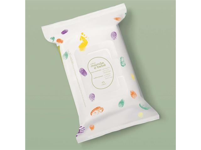 Lenços Umedecidos sem Fragrância Natura Mamãe e Bebê 50 Unidades - 1