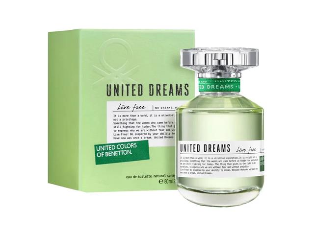 Perfume Benetton United Dreams Live Free Eau de Toilette Feminino 80ML