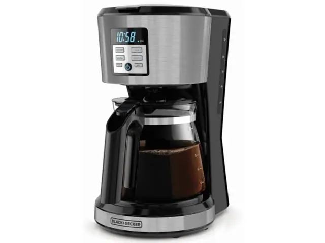 Cafetera Black+Decker Vortex de 1.2 L 12 Tazas Programable Negro