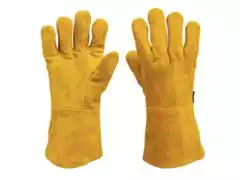 Guantes Truper de carnaza Uso rudo unitalla Amarillo