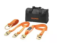 Kit contra caídas Truper arnés 3 anillos Naranja